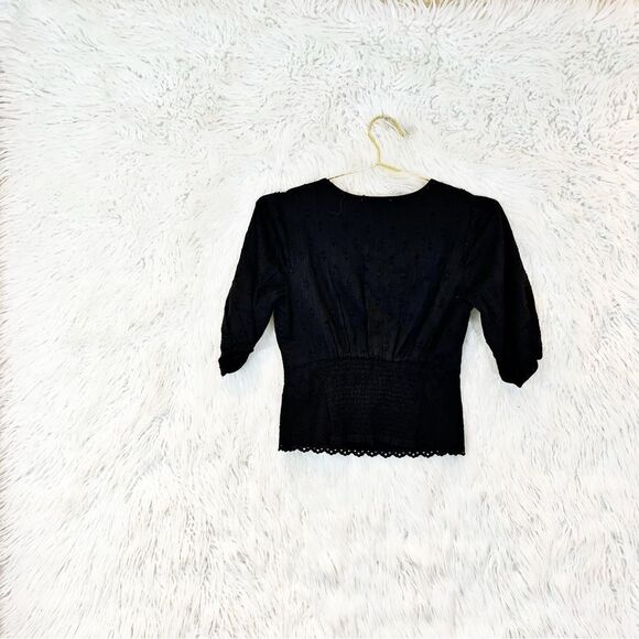 Abercrombie & Fitch embroidered lace trim boho blouse - Picture 3 of 6